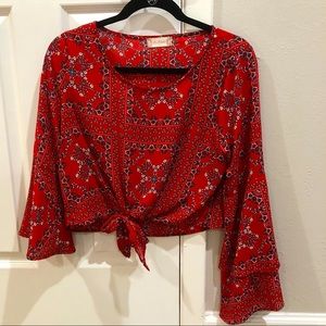 Altar’d State red printed shirt
